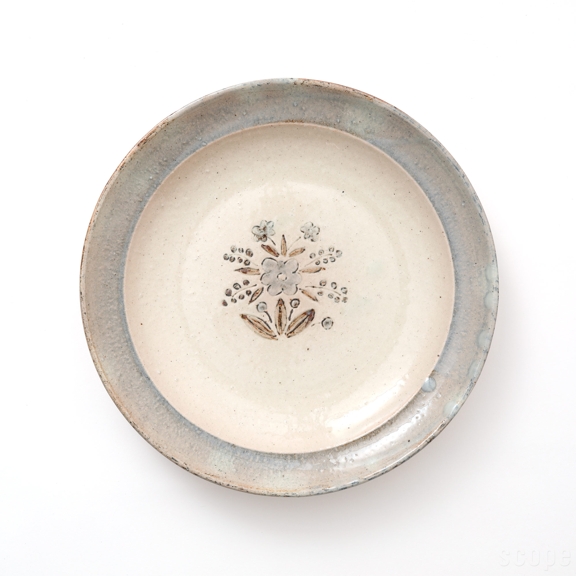 【15,000円購入につき東屋ノベルティ対象商品】 【0303】東屋 / 伊賀石本 花絵皿 七寸半 秋の束