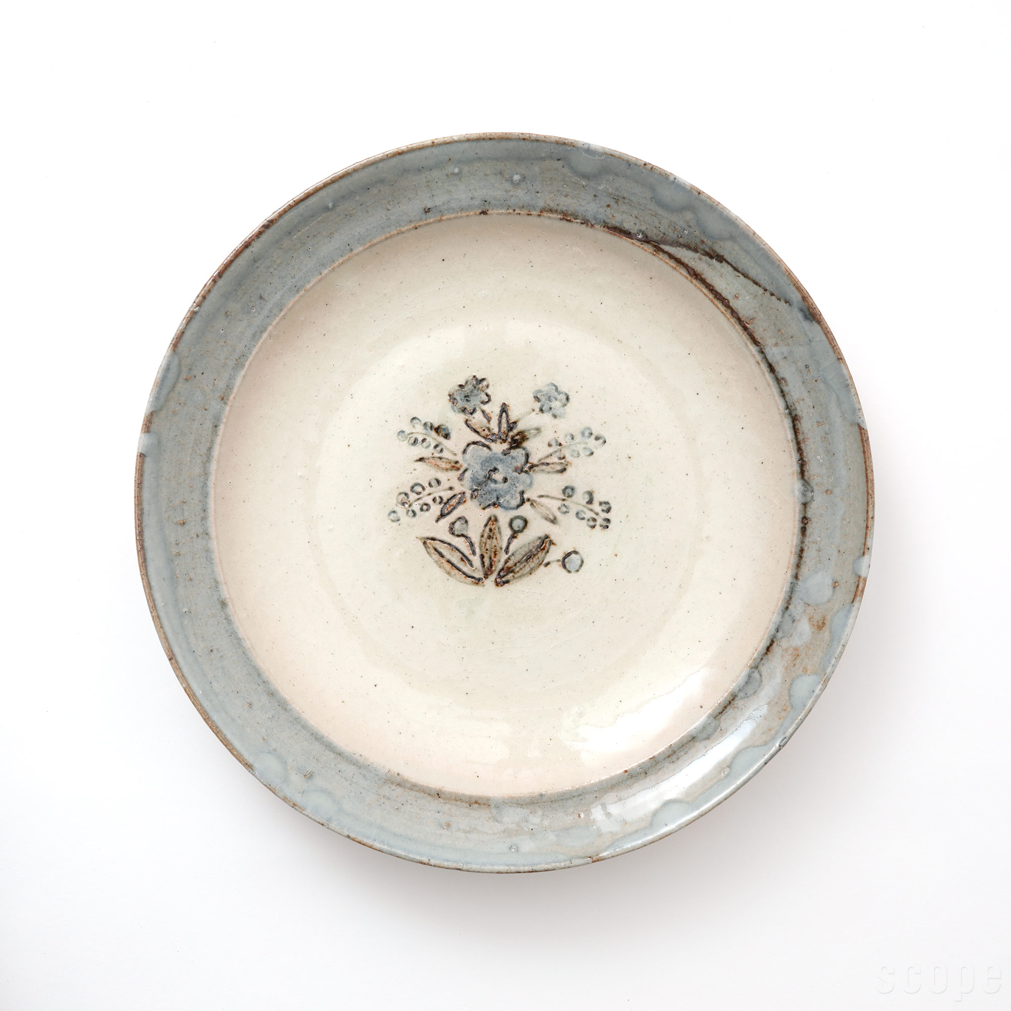【15,000円購入につき東屋ノベルティ対象商品】 【0304】東屋 / 伊賀石本 花絵皿 七寸半 秋の束