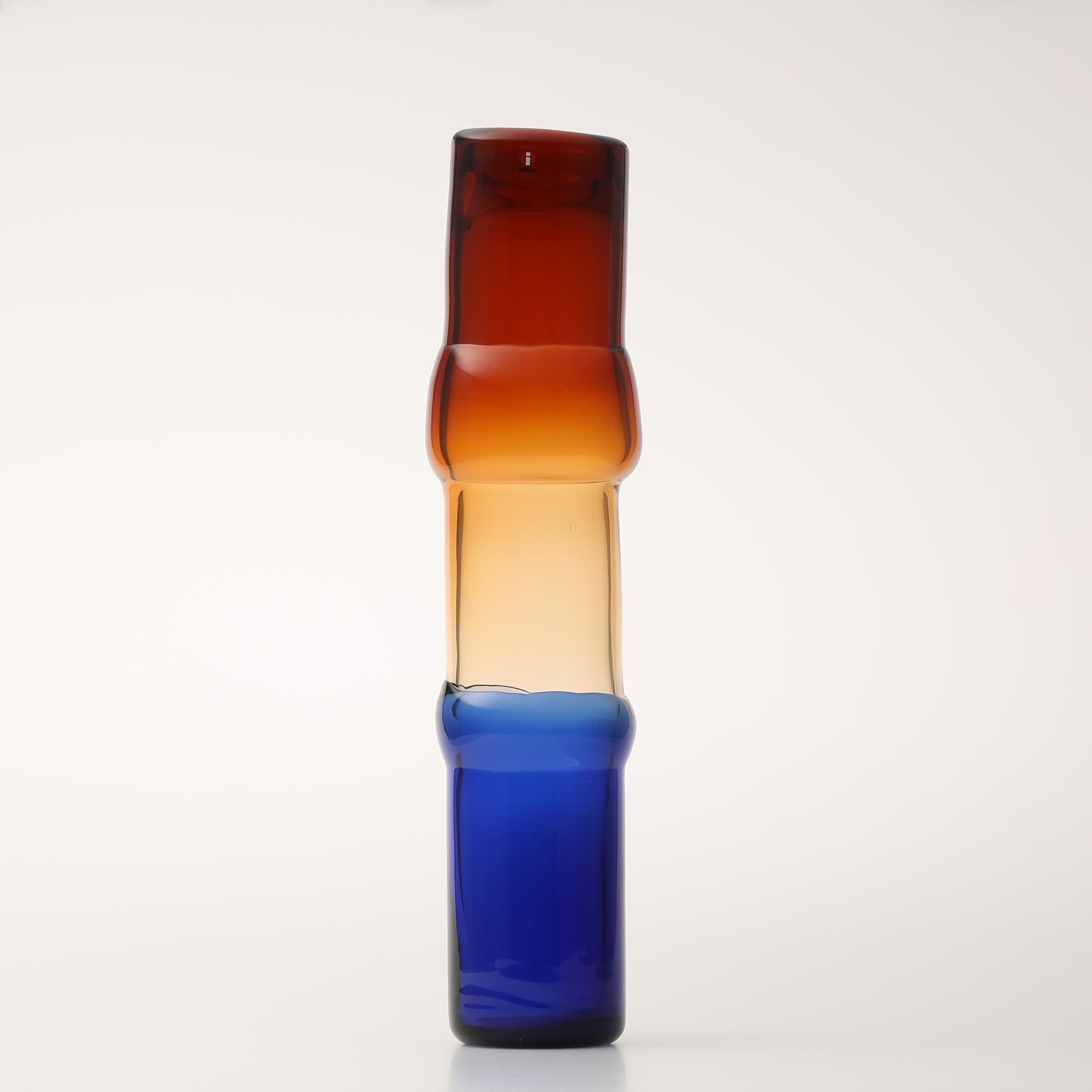 【No.100】イッタラ / Bamboo vase 90x450mm desert-clear-ulblue [ Iittala ]