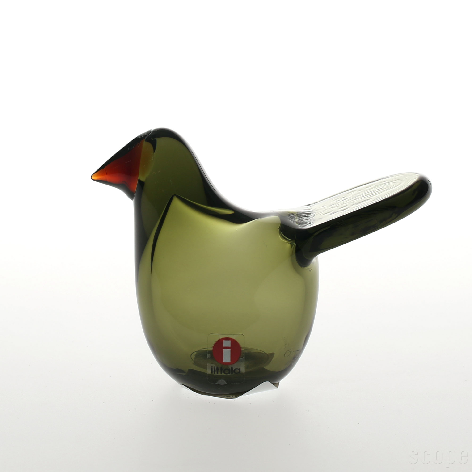 【0210】イッタラ / バード バイ オイバ トイッカ Sieppo モスグリーン×コッパー [iittala / Birds by Oiva Toikka]