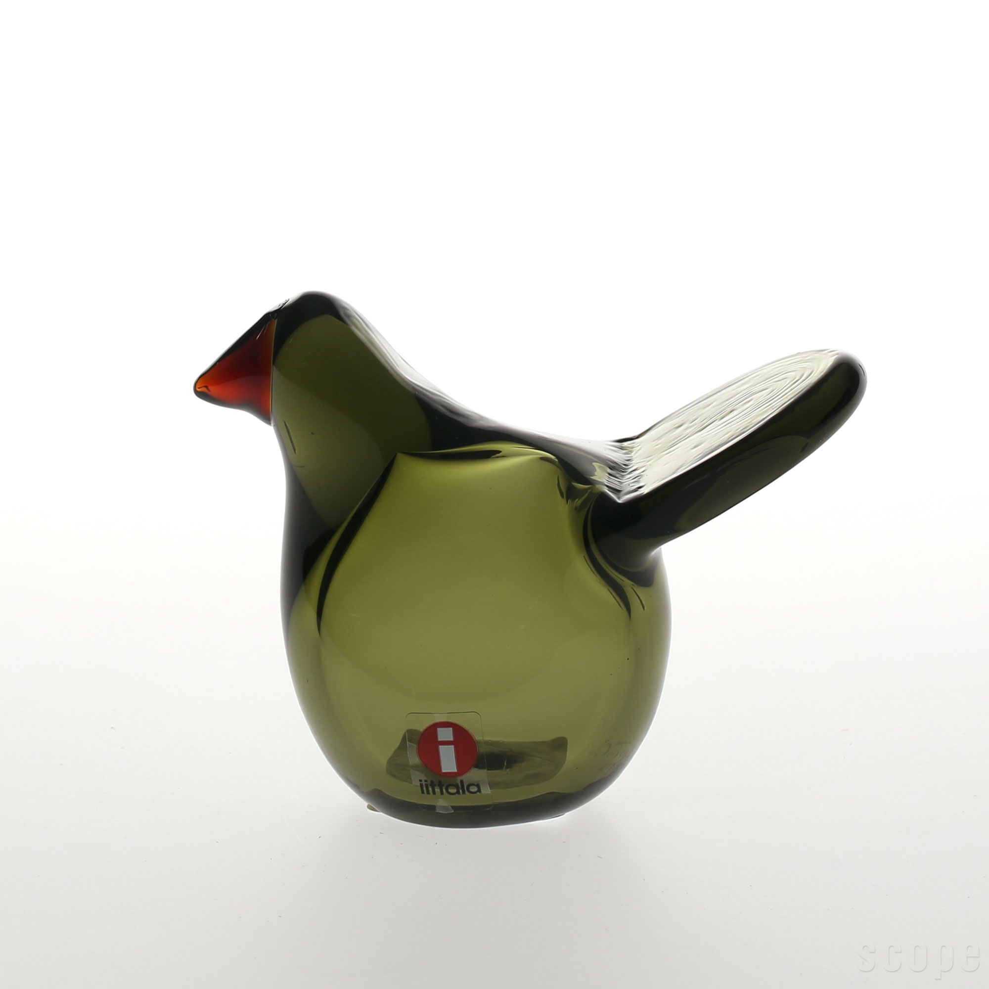 【0224】イッタラ / バード バイ オイバ トイッカ Sieppo モスグリーン×コッパー [iittala / Birds by Oiva Toikka]