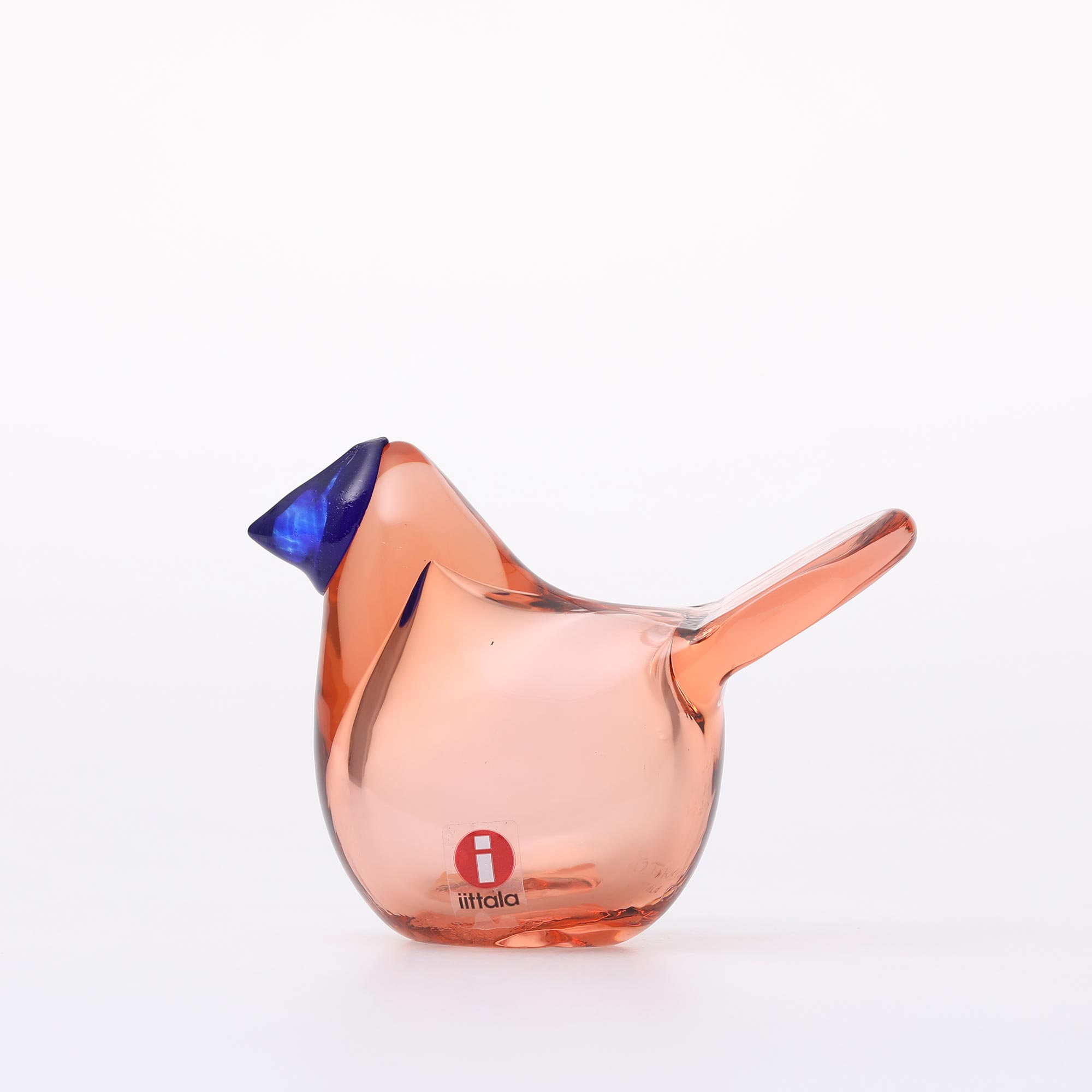 【0590】イッタラ / バード バイ オイバ トイッカ Sieppo サーモンピンク×ブルー [iittala / Birds by Oiva Toikka]