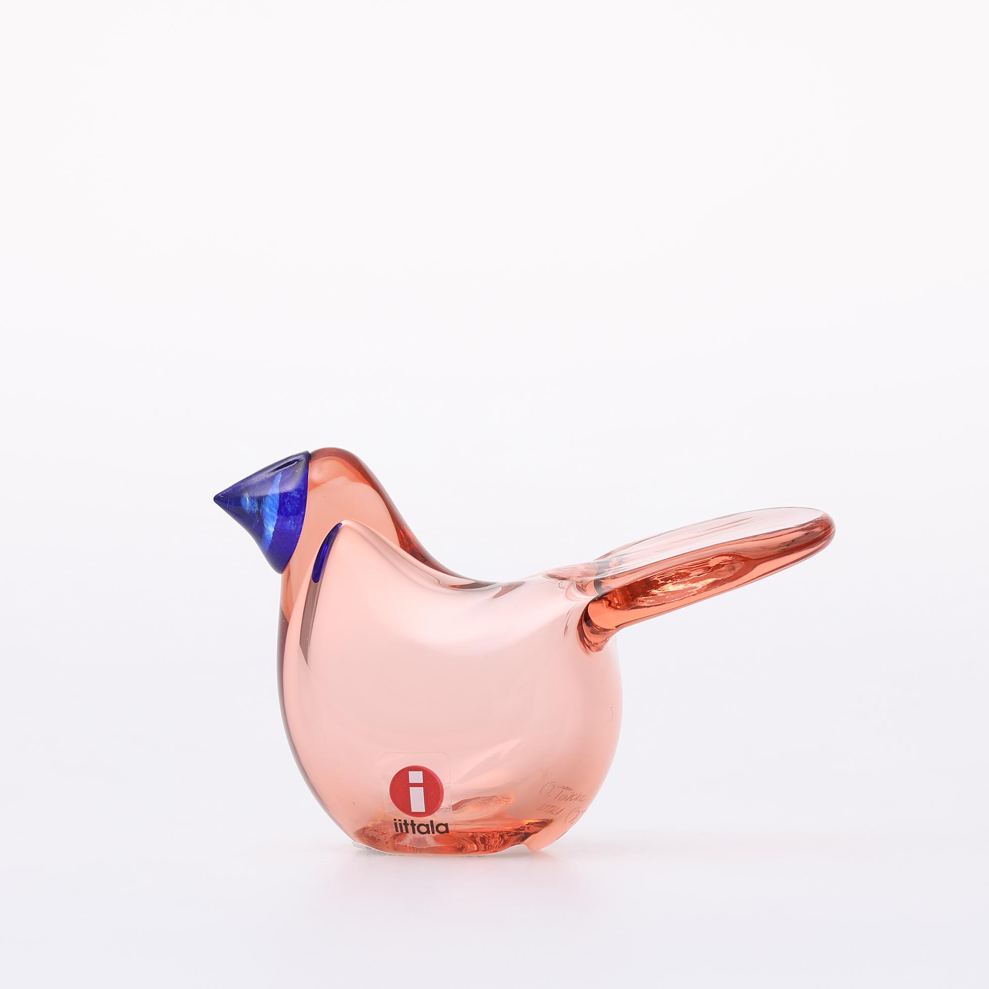 【１点購入につきオリジナルノベルティ プレゼント】【0611】イッタラ / バード バイ オイバ トイッカ Sieppo サーモンピンク&times;ブルー [iittala / Birds by Oiva Toikka]｜scope version.R