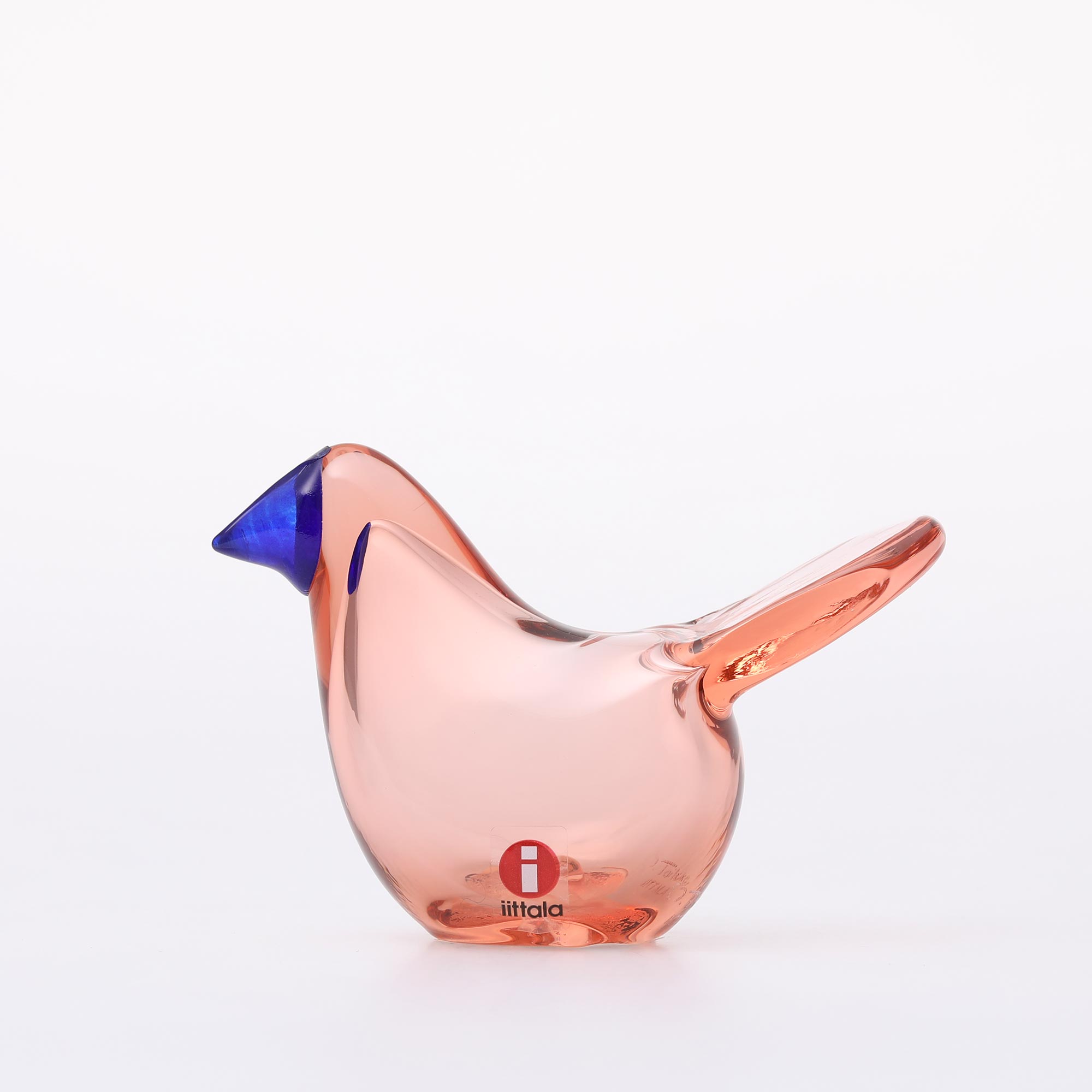 【0612】イッタラ / バード バイ オイバ トイッカ Sieppo サーモンピンク×ブルー [iittala / Birds by Oiva Toikka]