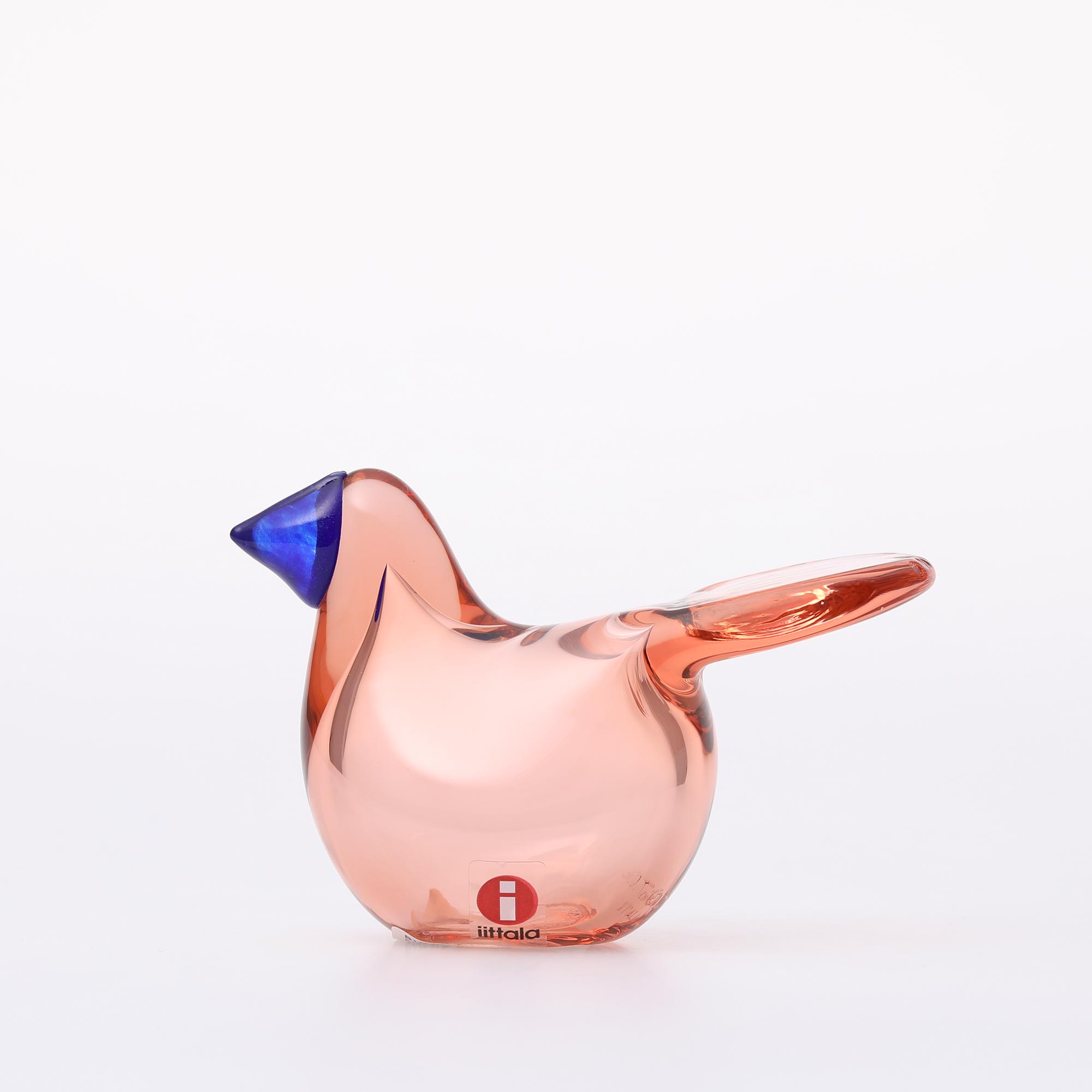 【0614】イッタラ / バード バイ オイバ トイッカ Sieppo サーモンピンク×ブルー [iittala / Birds by Oiva Toikka]