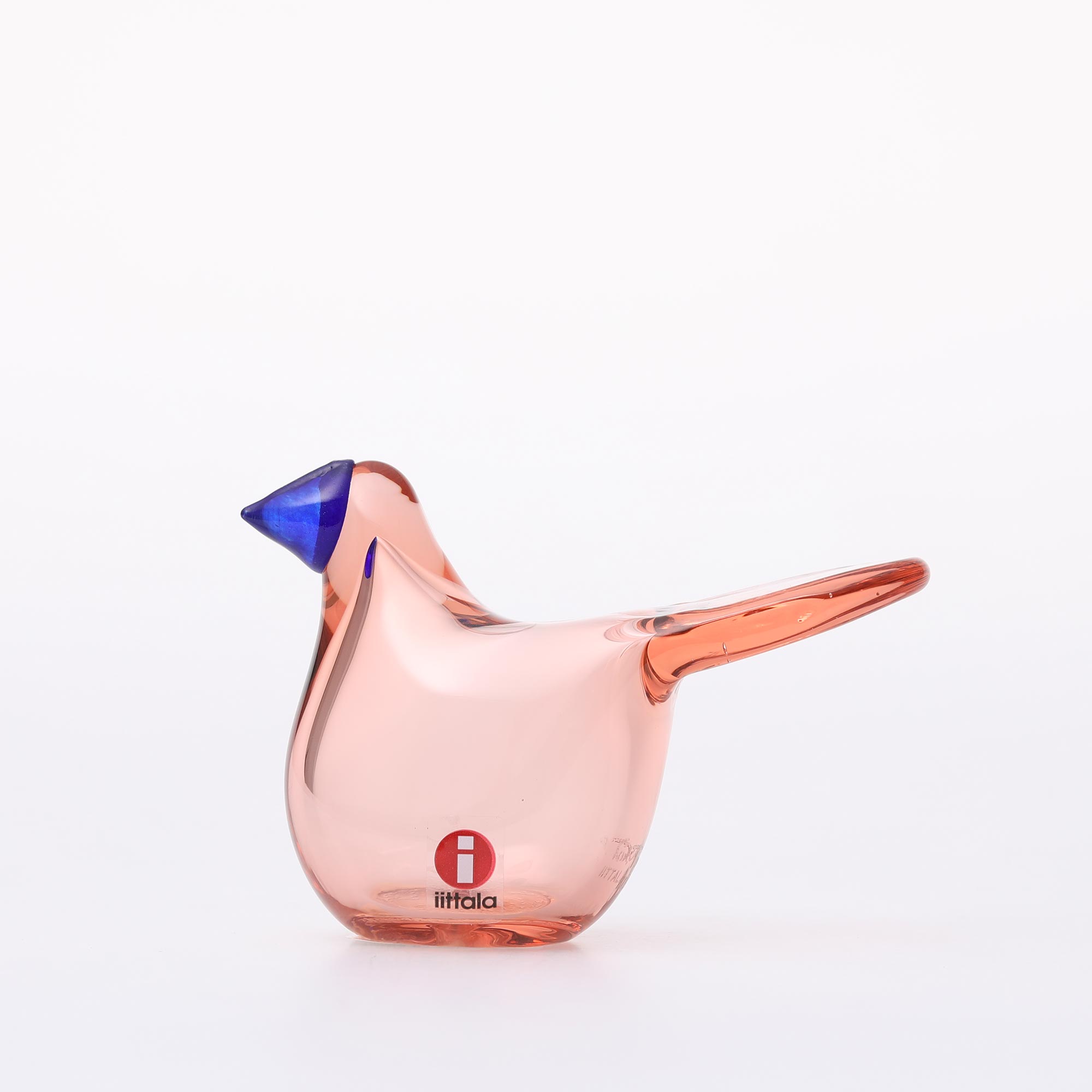 【0616】イッタラ / バード バイ オイバ トイッカ Sieppo サーモンピンク×ブルー [iittala / Birds by Oiva Toikka]