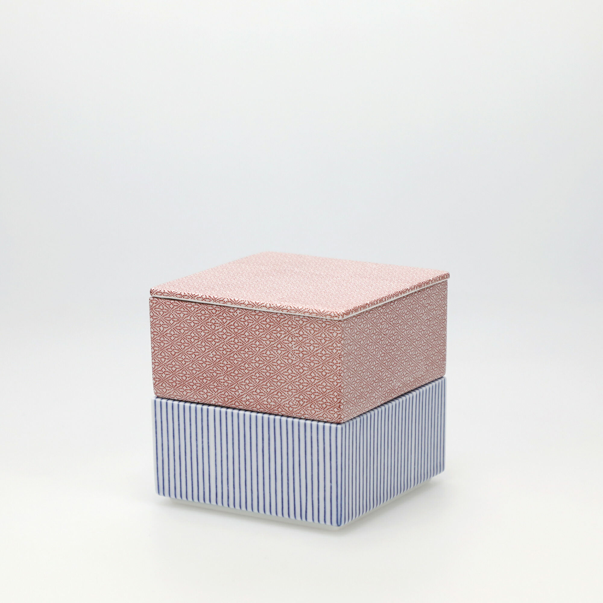 【0209】タイム アンド スタイル / 重箱 小＋蓋 2段セット 赤絵 / 呉須 [TIME & STYLE] 7,524円