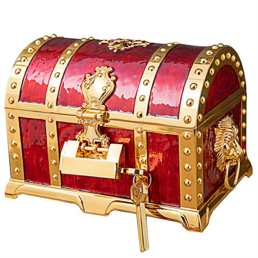 楽天市場】宝石箱 ジュエリーボックス 宝箱 海賊 鍵付き おもちゃ