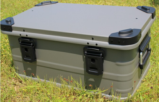 新色 引っ敷き薄墨色 スタッキング アルミコンテナボックス 30L 50L Matte gray スタッキングアルミコンテナ アウトドア納めるボックス席  フタ付 納める入れもの 納めるBOX 物の具入れ  軽さ スタッキング 入れもの アウトドア 難民キャンプ属具 その他-花・ガーデン・DIY