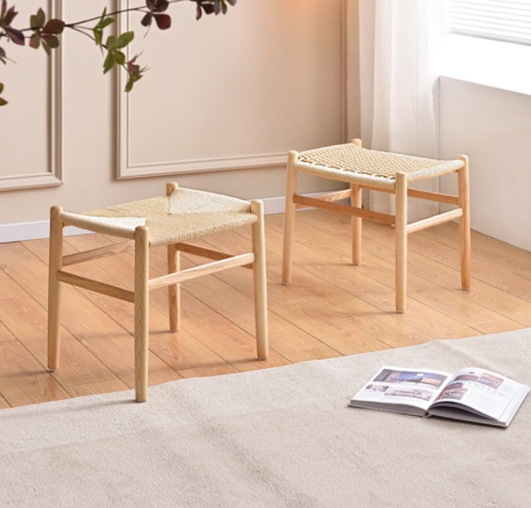 チェア スタッキング スツール ダイニング リビング ペーパーコード 座面高43cm 木製 リニューアル ペーパーコード スツール ナチュラル リビング 天然木 おしゃれ インテリアタイプ