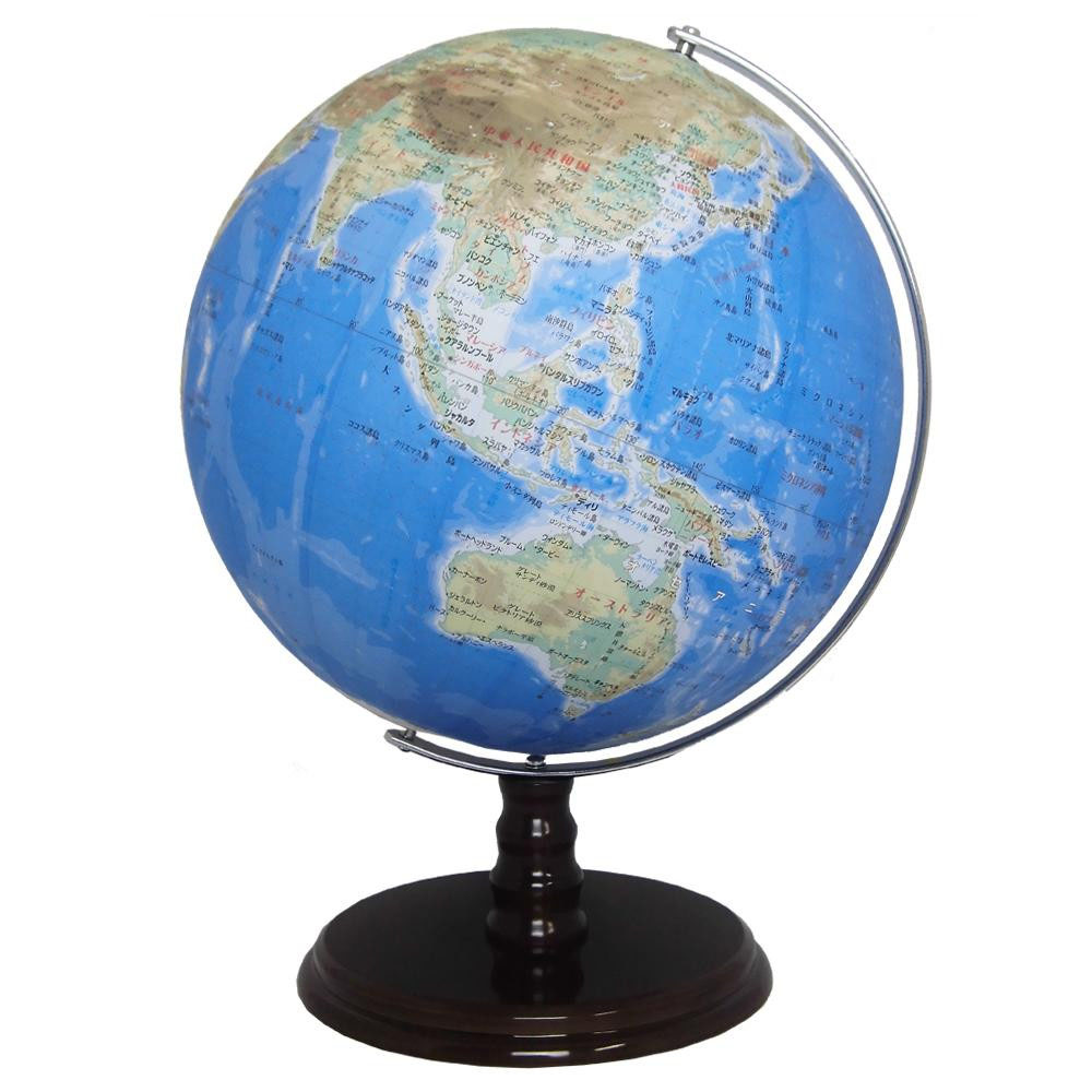 楽天市場】32cm 地球儀 行政図タイプ 木製台座 球径32cm 行政図（国別