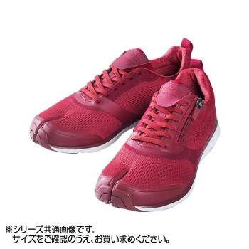 Tabiシューズ(足袋シューズ)　Lafeet ラフィート　VO7　ワインレッド【27.0cm】　スポーティなデザインの足袋シューズ