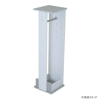 キッズルーム家具 高さ調整できるハンガーラック ホワイト×グレー MIC-35HAW シンプルなデザイン|スクラッチ