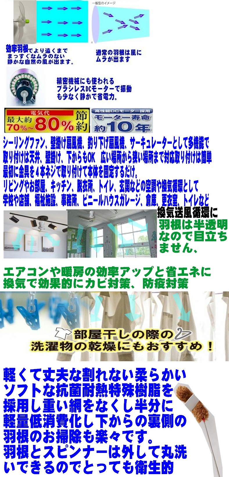 大型40cmdcモーター壁掛け扇風機 360度首振り シーリングファン オート扇 業務用扇風機 工業用扇風機 換気扇 天井吊り下げ リモコン付 節電省エネ壁かけ扇風機人気ランキング 人気ファショナブル 節電 おしゃれ サーキュレーター リビング扇風機 ハワイ バリうちわ3d緑