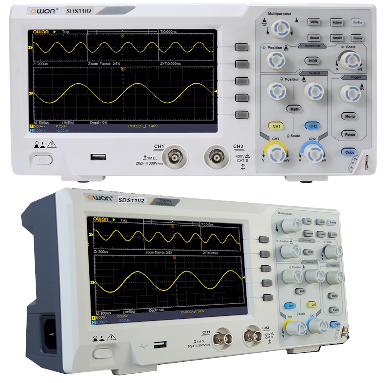 何でも揃う デジタルオシロスコープ 2ch ハンディ ハンドヘルド 100MHz 500MS s DMM デジタルマルチメーター デジタルテスター  USB ポータブル 小型 電子計測器 HDS200シリーズ HDS2102 OWON 日本正規代理店 3年保証 日本語取扱説明書 fucoa.cl