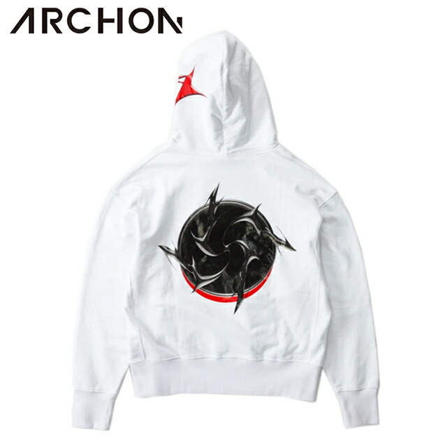 【SALE/45%OFF】アルコン パーカー ARCHON GUCCIMAZE FANNING HOODIE フーディ プルオーバー プリント 長袖 メンズ 8020-11212 ホワイト【0S】