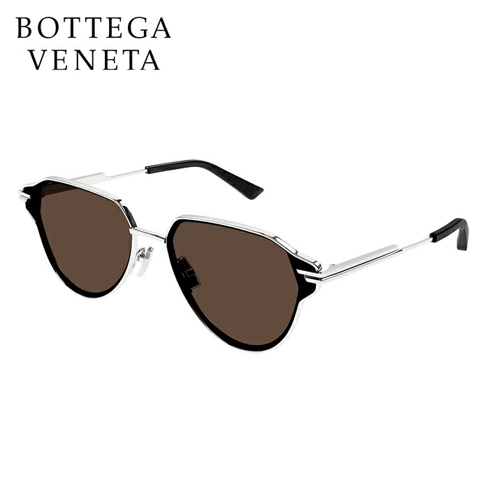 ボッテガ ヴェネタ サングラス BOTTEGA VENETA アイウェア 眼鏡 メガネ カラーレンズ UVカット シルバー/ブラウン【4S】｜S.CURVE STUDIO