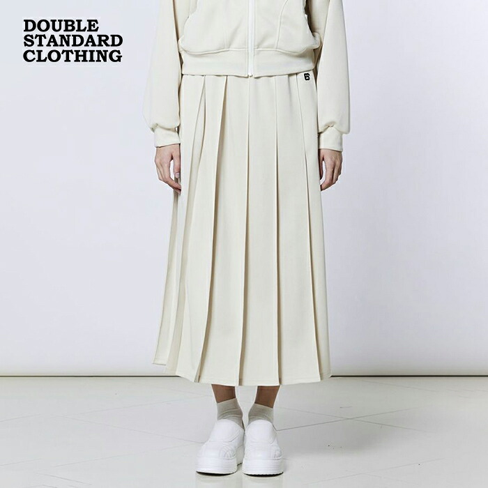 【新作 2026春夏】ダブルスタンダードクロージング ブライトキング 筋目スコート DOUBLE STANDARD CLOTHING ESSENTIAL ロングスコート 大きめ筋目 ダブスタ レディース 象牙色