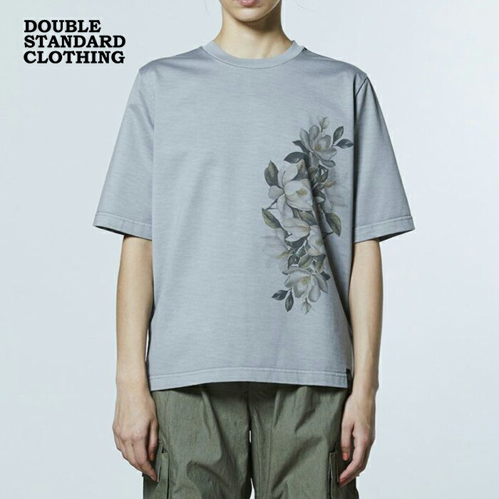 【新作 2026春夏】ダブルスタンダードクロージング 御花刷り上げる ヴィンテージプルオーバー DOUBLE STANDARD CLOTHING 労働者の一団のど首 遊撃手捩り グラフィック 御花 ダブスタ レディース 薄墨色