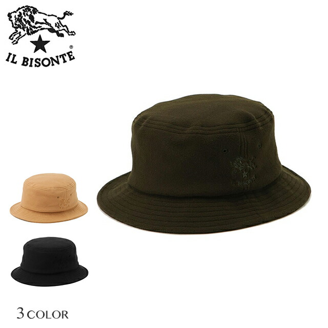 IL BISONTE ブラック バケットハット IL BISONRE イルビゾンテ バケットハット【54222304483】（color