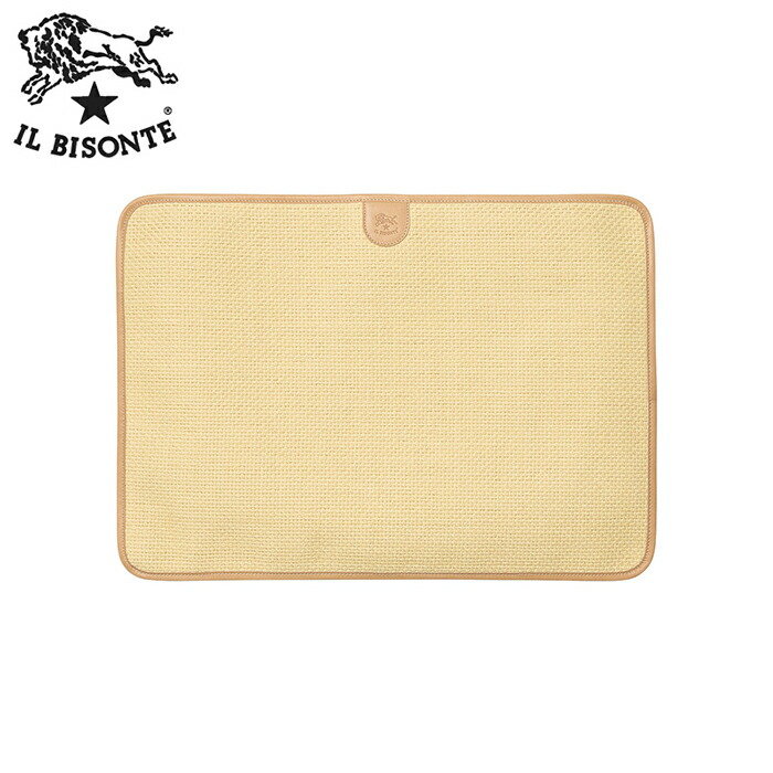 【2026春夏新作】【ニューモデル】IL BISONTE イル ビゾンテ プレイスマット 昼食会つや消し プレースマット 床材 青碧縞模様×ヌメ【ルック定まり取りまわし店】