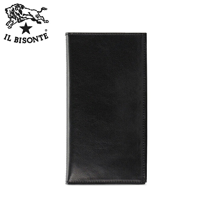 イルビゾンテ 長紙入れ IL BISONTE レザーロングウォレット サイフ 歌留多保持者 紙入れ 黒いこと【ルック置き目取りまわし店】【4S】
