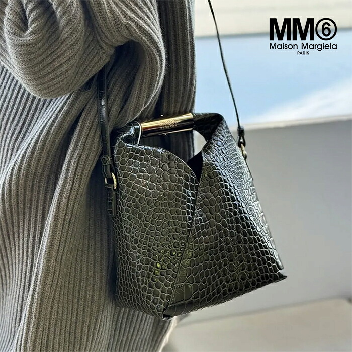 【SALE/30%OFF】エムエム6 メゾンマルジェラ ニュー ジャパニーズ クロスボディバッグ MM6 Maison Margiela ショルダーバッグ レザーバッグ カーフレザー 肩掛け 斜め掛け オリーブ【マルタンマルジェラジャパン正規取扱店】【5F】|S.CURVE STUDIO