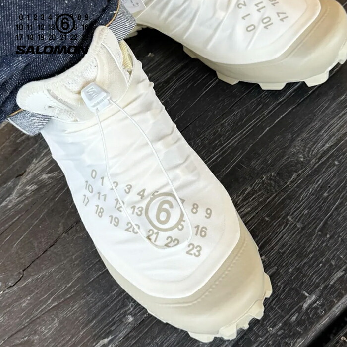 【2026春夏新作】MM6 Maison Margiela × SALOMON エムエム6 メゾンマルジェラ × サロモン Cross Dust スニーカー ローカットスニーカー 厚底 スリッポン シューズ メンズ 白いこと【マルタンマルジェラジャパン定め事取りまわし店】