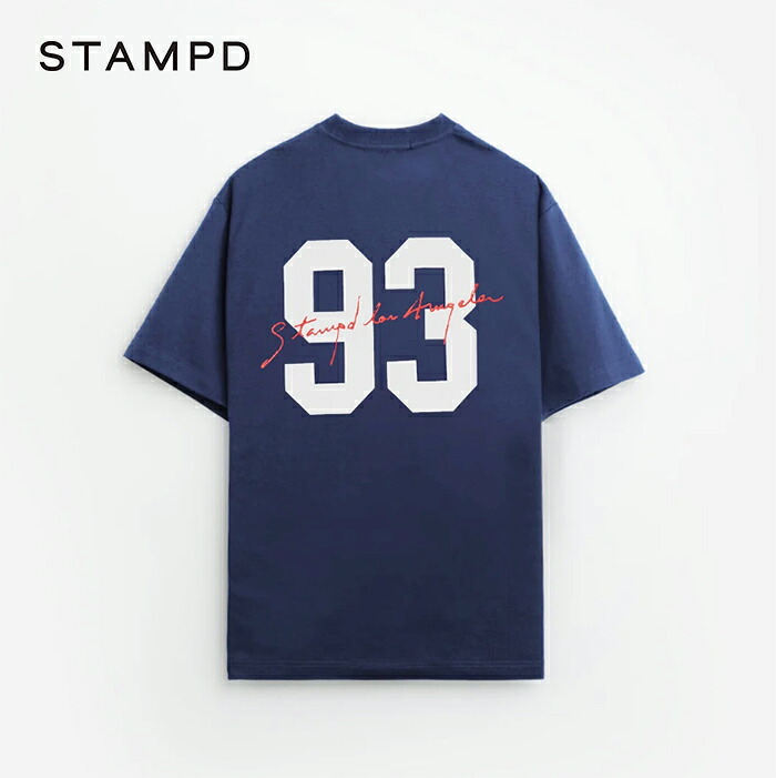 【SALE/30%OFF】【新作 2026春夏】【日本限定】スタンプド ヴィンテージウォッシュ リラックスTシャツ STAMPD Tシャツ クルーネック プリント 半袖 ショートスリーブ コットン メンズ ネイビー|S.CURVE STUDIO