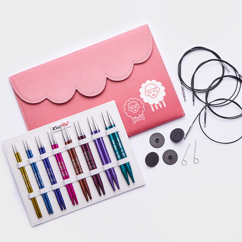 【置き目品/貨物輸送無料】KnitPro (編み物労働者階級)ジング 晴れ晴れしい 輪針仕掛ける 13糎 (47424) 8大きさ 有線テレビ4本入り口・入口 軽さ軽銀製 御前上等納める入れもの付き添い人