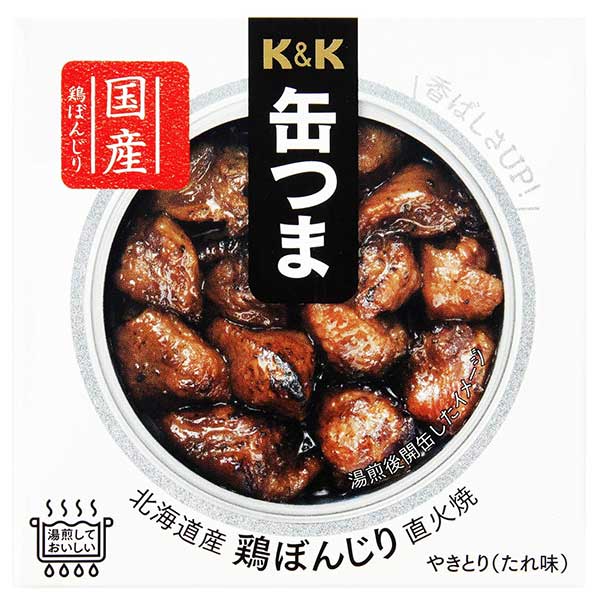 K&K 缶つま 北海道産 鶏ぼんじり 直火焼 [缶] 40g &times; 24個[ケース販売] [K&K国分 食品 缶詰 日本 0417408]ギフト プレゼント 贈り物 お祝い 内祝い お返し 誕生日プレゼント 父の日 敬老の日｜リカータイム　店
