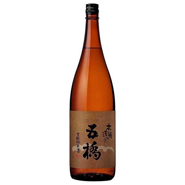 五橋 木桶造り 純米酒 1.8L 1800ml &times; 6本 [ケース販売] [酒井酒造 日本酒 清酒 山口県]ギフト プレゼント 贈り物 お祝い 内祝い お返し 誕生日プレゼント 父の日 敬老の日｜リカータイム　店