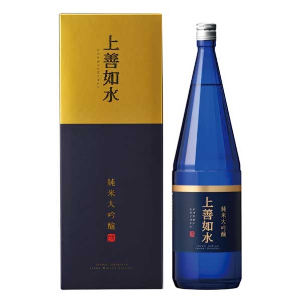 白瀧 上善如水 純米大吟醸 1.8L 1800ml &times; 3本 [ケース販売] [白瀧酒造 新潟県日本酒 清酒 OKN]ギフト プレゼント 贈り物 お祝い 内祝い お返し 誕生日プレゼント 父の日 敬老の日｜リカータイム　店