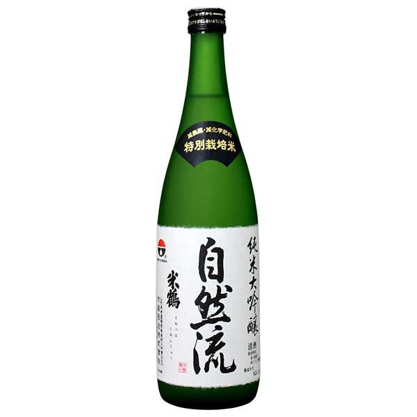 米鶴 純米大吟醸 自然流 720ml &times; 6本 [ケース販売] 送料無料(本州のみ) [米鶴酒造 山形県日本酒 清酒 OKN]ギフト プレゼント 贈り物 お祝い 内祝い お返し 誕生日プレゼント 父の日 敬老の日｜リカータイム　店