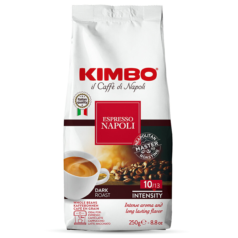 キンボ エスプレッソ豆 ナポリ [袋] 250g × 12袋[ケース販売][モンテ イタリア コーヒー 003121]ギフト プレゼント 贈り物 お祝い 内祝い お返し 誕生日プレゼント 父の日 敬老の日