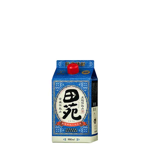 田苑 瑠璃ラベル 芋 25度 [紙パック] 900ml × 6本[ケース販売] [田苑酒造 芋焼酎 いも焼酎 乙類 日本 宮崎県]ギフト プレゼント 贈り物 お祝い 内祝い お返し 誕生日プレゼント 父の日 敬老の日