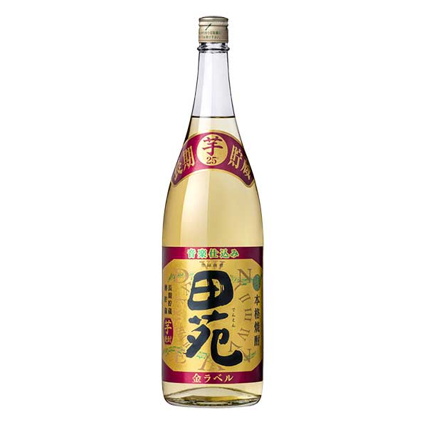 田苑 金ラベル 芋 25度 [瓶] 1.8L 1800ml × 6本[ケース販売] 送料無料(本州のみ) [田苑酒造 芋焼酎 いも焼酎 乙類 日本 宮崎県]ギフト プレゼント 贈り物 お祝い 内祝い お返し 誕生日プレゼント 父の日 敬老の日