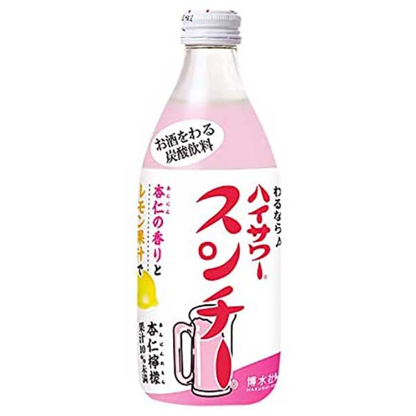 博水社 ホームハイサワースンチー杏仁檸檬 [瓶] 360ml x 24本[ケース販売] 送料無料(本州のみ) [同梱不可][博水社 飲料 割り材 日本]ギフト プレゼント 贈り物 お祝い 内祝い お返し 誕生日プレゼント 父の日 敬老の日