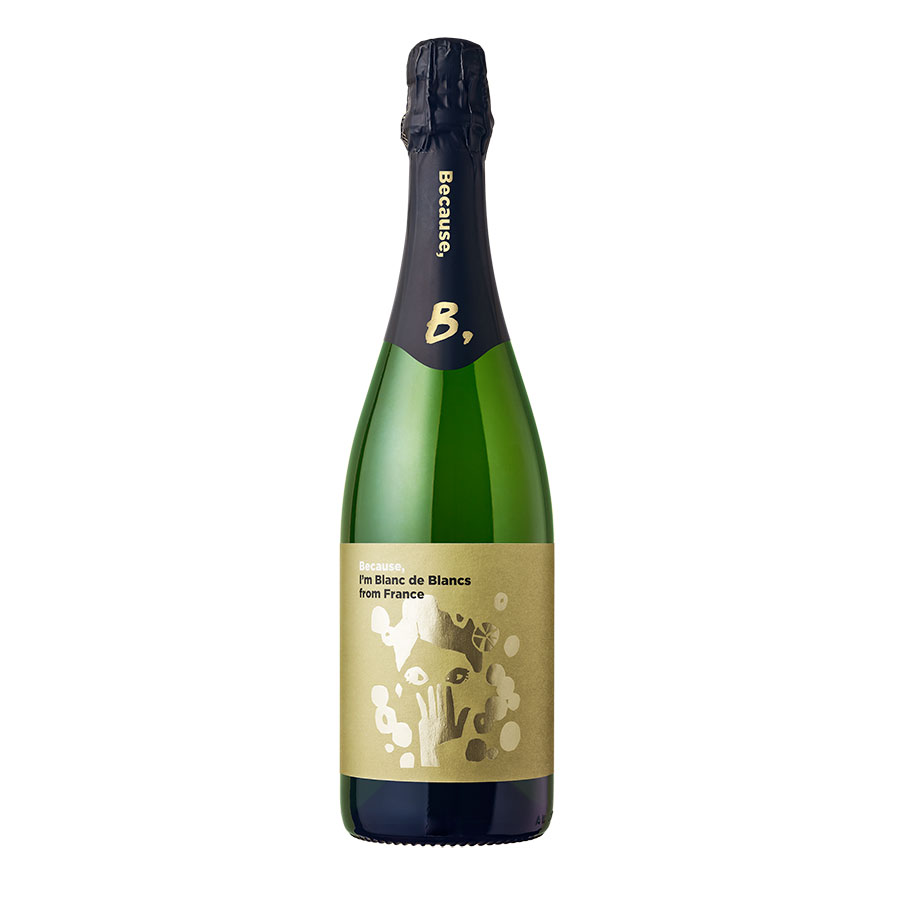 ビコーズ アイム ブラン ド ブラン フロム フランス 750ml &times; 12本[ケース販売] 送料無料(本州のみ) [FD フランス スパークリングワイン]ギフト プレゼント 贈り物 お祝い 内祝い お返し 誕生日プレゼント 父の日 敬老の日｜リカータイム　店