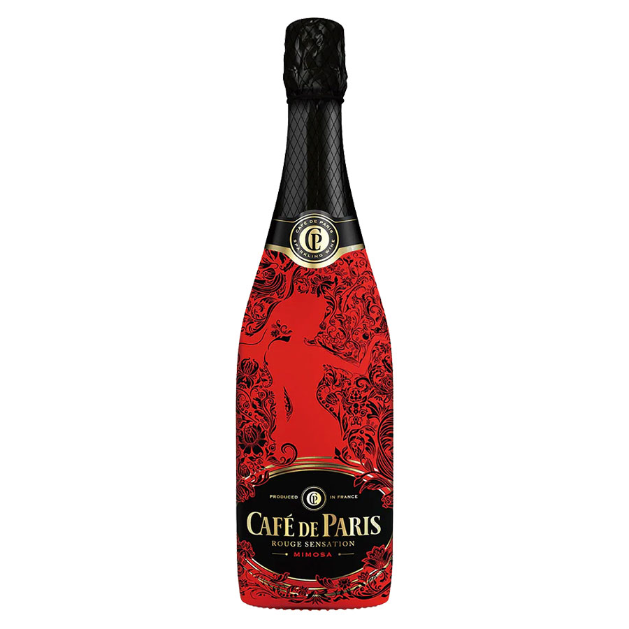 カフェドパリ ルージュ センセーションミモザ 750ml x 6本[ケース販売] 送料無料(本州のみ) [ペルノ フランス フルーツ スパークリング Cafe de Paris]対応ギフト プレゼント 敬老の日 お歳暮 御歳暮