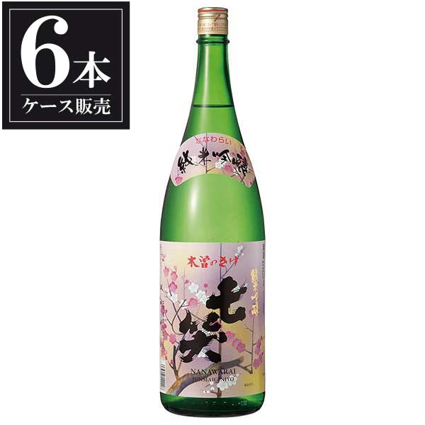 七笑 純米吟醸 1.8L 1800ml &times; 6本 [ケース販売] [七笑酒造 日本酒 清酒 長野県]ギフト プレゼント 贈り物 お祝い 内祝い お返し 誕生日プレゼント 父の日 敬老の日｜リカータイム　店