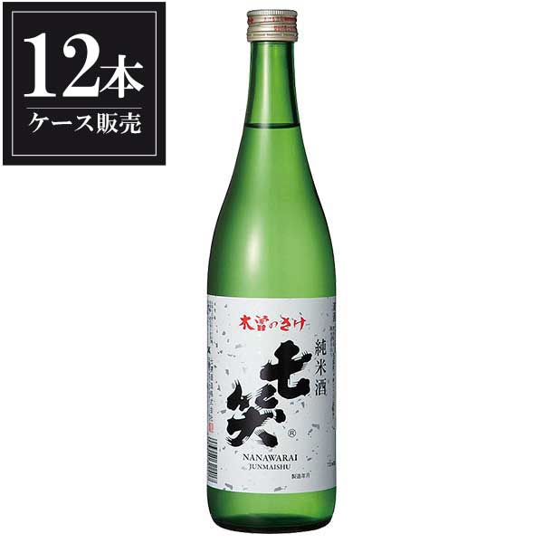 七笑 純米酒 720ml &times; 12本 [ケース販売] [七笑酒造 日本酒 清酒 長野県]ギフト プレゼント 贈り物 お祝い 内祝い お返し 誕生日プレゼント 父の日 敬老の日｜リカータイム　店