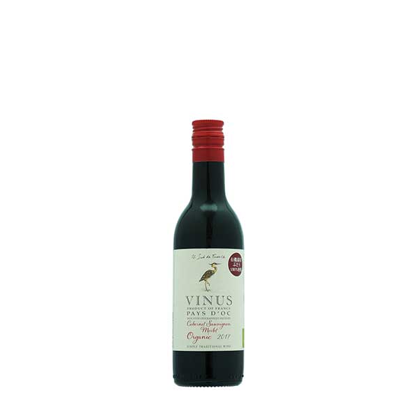 ヴィニウス ヴィンヤーズ ヴィニウス オーガニック カベルネ ソーヴィニヨン メルロー クオーター 187.5ml×48本[ケース販売] [スマイル フランス ラングドック・ルーション 赤ワイン 辛口 フルボディ 63708]ギフト プレゼント 贈り物 お祝い