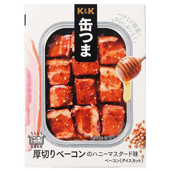 K&K 缶つま 厚切りベーコンのハニーマスタード [缶] 105g &times; 24個[ケース販売] [K&K国分 食品 缶詰 日本 0417363]ギフト プレゼント 贈り物 お祝い 内祝い お返し 誕生日プレゼント 父の日 敬老の日｜リカータイム2号店　店