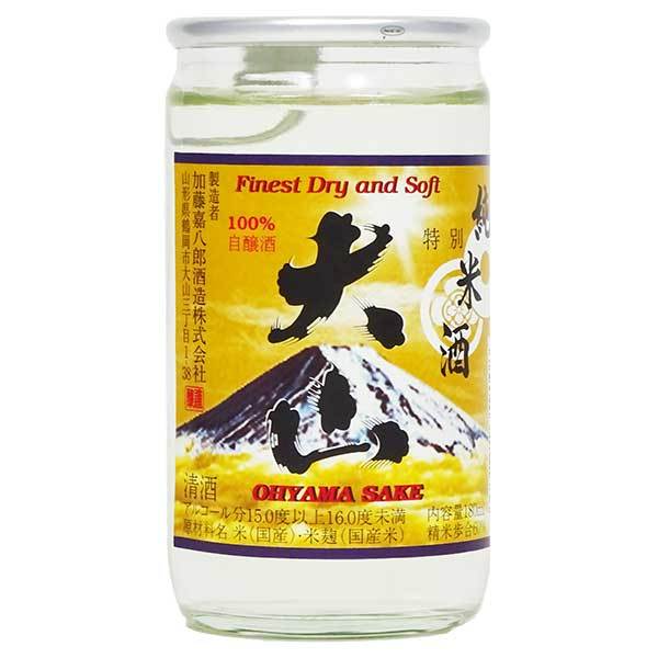 大山 特別純米カップ 180ml &times; 30本 [ケース販売] 送料無料(本州のみ) [加藤嘉八郎酒造 山形県日本酒 清酒 OKN]ギフト プレゼント 贈り物 お祝い 内祝い お返し 誕生日プレゼント 父の日 敬老の日｜リカータイム2号店　店
