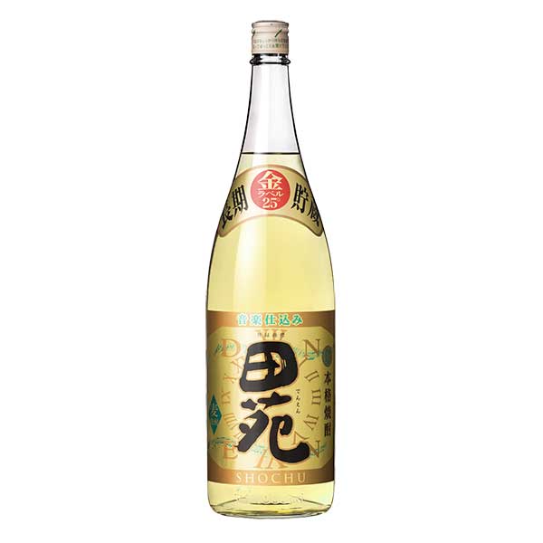 田苑 金ラベル 麦 25度 [瓶] 1.8L 1800ml &times; 6本[ケース販売] [田苑酒造 麦焼酎 むぎ焼酎 乙類 日本 鹿児島県]ギフト プレゼント 贈り物 お祝い 内祝い お返し 誕生日プレゼント 父の日 敬老の日｜リカータイム2号店　店