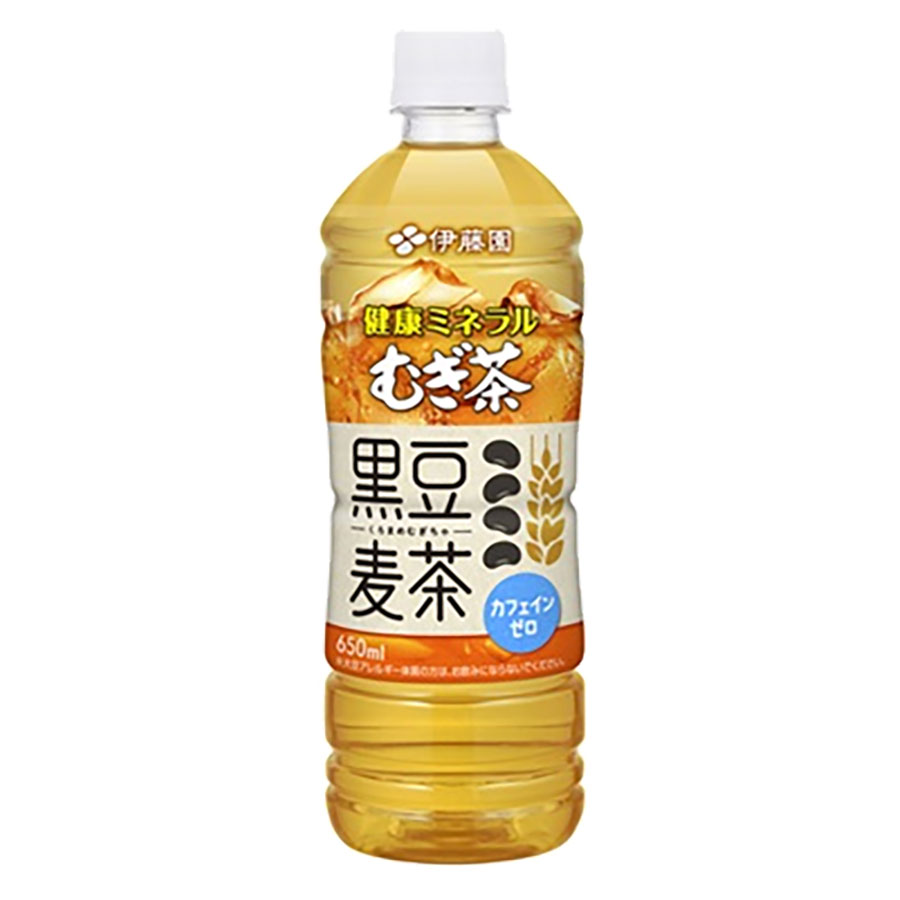 伊藤園 健康ミネラルむぎ茶 黒豆麦茶 [ペット] 650ml x 48本[2ケース販売] 送料無料(本州のみ) [伊藤園 日本 むぎ茶 65338]ギフト プレゼント 贈り物 お祝い 内祝い お返し 誕生日プレゼント 父の日 敬老の日