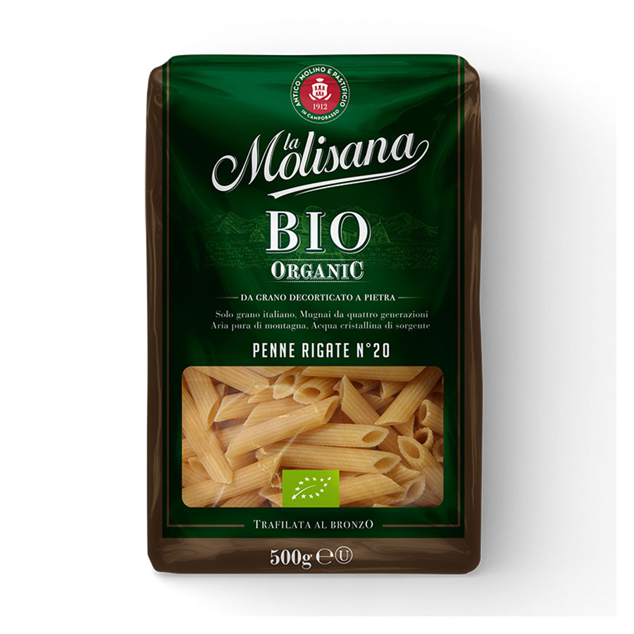 ラ モリサーナ 有機ペンネ リガーテ No.20 500g x 10個[ケース販売] 送料無料(本州のみ) [モンテ イタリア パスタ 35170]ギフト プレゼント 贈り物 お祝い 内祝い お返し 誕生日プレゼント 父の日 敬老の日