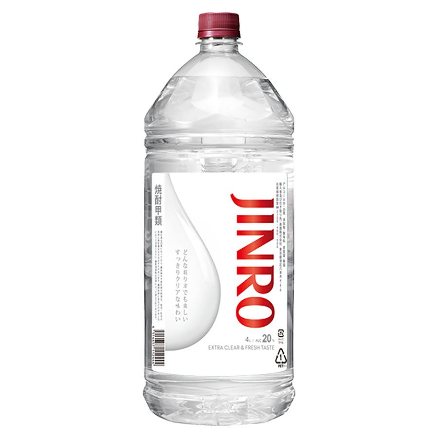 眞露 JINRO ジンロ 20度 [ペット] 4L 4000ml &times; 4本[ケース販売] 送料無料(本州のみ)[眞露 JINRO ジンロ 韓国 甲類焼酎]ギフト プレゼント 贈り物 お祝い 内祝い お返し 誕生日プレゼント 父の日 敬老の日｜リカータイム2号店　店