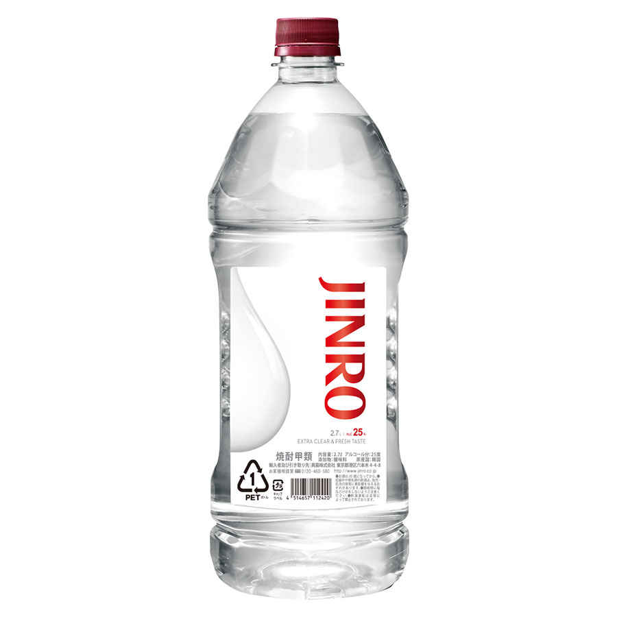 眞露 JINRO ジンロ 25度 [ペット] 2.7L 2700ml × 6本[ケース販売] 送料無料(本州のみ)[眞露 JINRO ジンロ 韓国 甲類焼酎]ギフト プレゼント 贈り物 お祝い 内祝い お返し 誕生日プレゼント 父の日 敬老の日